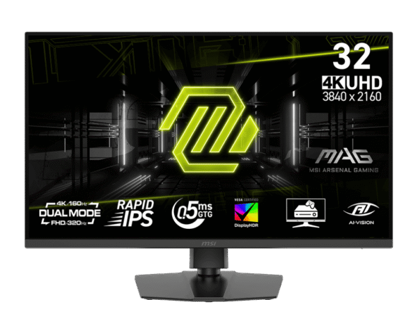 MSI MAG 322URDF E16 31.5" UHD 160Hz FHD 320Hz Rapid IPS Flat Gaming Monitor - MAG 322URDF E16