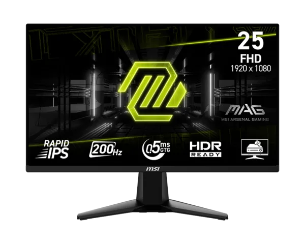 1024 (5) MSI MAG 255F E20 24.5" FHD 200Hz Rapid IPS Flat Gaming Monitor - MAG 255F E20