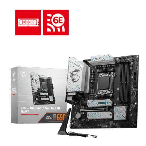 MSI B650M GAMING PLUS WIFI Micro ATX AM5 DDR5 PCIe 4.0 Wi-Fi 6E 2.5G LAN Motherboard
