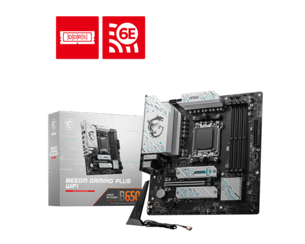 MSI B650M GAMING PLUS WIFI Micro ATX AM5 DDR5 PCIe 4.0 Wi-Fi 6E 2.5G LAN Motherboard