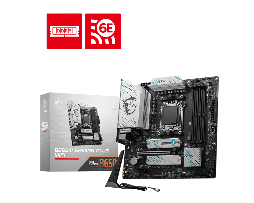MSI B650M GAMING PLUS WIFI Micro ATX AM5 DDR5 PCIe