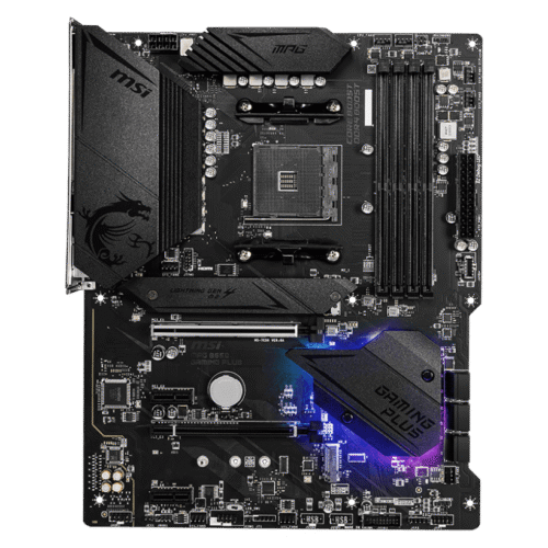 MSI MPG B550 GAMING PLUS AM4 ATX Motherboard DDR4 4400+ MHz PCIe 4.0 CrossFire - MPG B550 GAMING PLUS