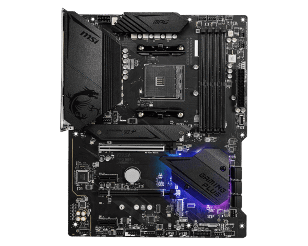 1024 MSI MPG B550 GAMING PLUS AM4 ATX Motherboard DDR4 4400+ MHz PCIe 4.0 CrossFire - MPG B550 GAMING PLUS