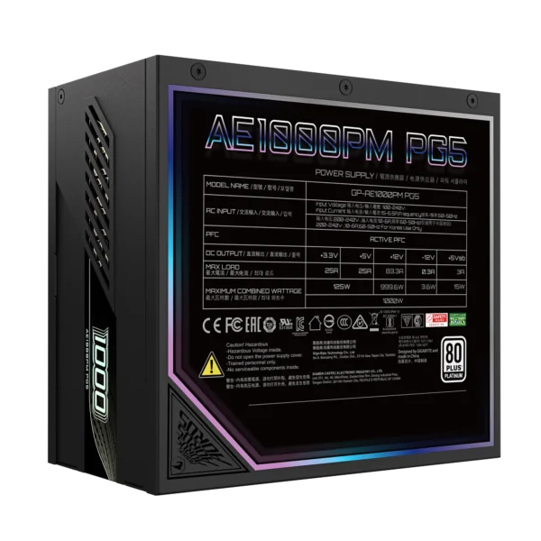 2000 (2) GIGABYTE AORUS ELITE P1000W | P850W Platinum Power Supply | ATX 3.1 | PCIe 5.0 | Full-Bridge LLC | ICE White | Black - GP-AE1000PM-PG5-ICE | GP-AE1000PM-PG5 | GP-AE850PM-PG5-ICE | GP-AE850PM-PG5
