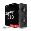 XFX Speedster SWFT210 Radeon RX 7700 XT Core Edition 12GB GDDR6 Black PCIe 4.0 2544MHz Boost with Dual Fan - RX-77TSWFTFP