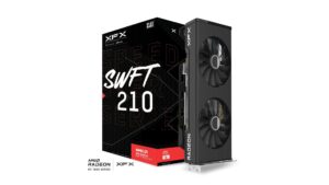 XFX Speedster SWFT210 Radeon RX 7700 XT Core Edition 12GB GDDR6 Black PCIe 4.0 2544MHz Boost with Dual Fan - RX-77TSWFTFP