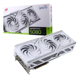 Colorful iGame GeForce RTX 5080 Vulcan W OC 16GB-V Graphics Card, NVIDIA Blackwell 2.0, 10752 CUDA Cores, 16GB GDDR7, PCIe 5.0, WiFi 6E, Quad-Fan Cooling, iGame Smart LCD, RGB Lighting - COLORFUL IGAME GEFORCE RTX5080 VULCAN WHITE OC 16GB-V
