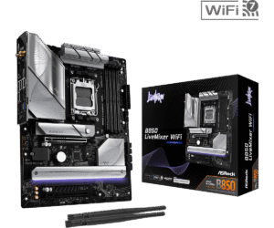 B850 LiveMixer WiFi(L1) ASRock B850 LiveMixer WiFi ATX Motherboard, AMD B850, AM5 Socket, DDR5 8000+(OC), PCIe 5.0, WiFi 7, 2.5G LAN, Realtek ALC1220 Audio, 23 USB Ports