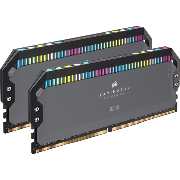 CORSAIR DOMINATOR PLATINUM RGB 64GB (2x32GB) DDR5 6000MT/s CL30 UDIMM Grey Memory Kit for AMD 600/800 and Intel 600/700/800 Series - CS-CMT64GX5M2B6000Z30