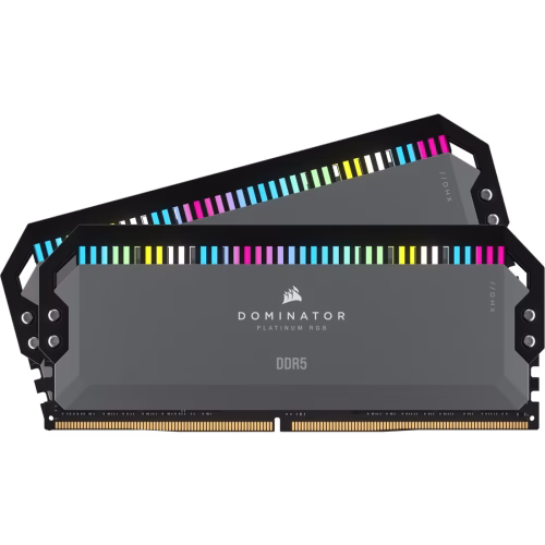 Corsair DOMINATOR PLATINUM RGB 32GB (2x16GB) DDR5 6000MT/s CL30 AMD EXPO Intel XMP Grey Memory Kit - CS-CMT32GX5M2B6000Z30K