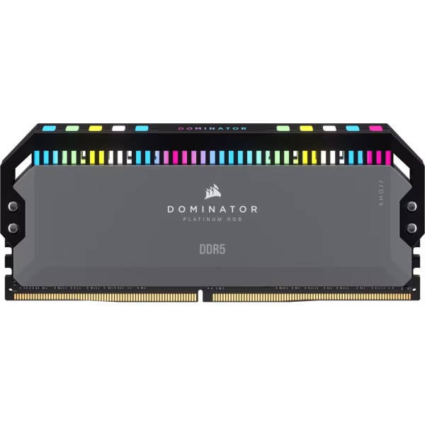 CORSAIR DOMINATOR PLATINUM RGB 64GB (2x32GB) DDR5 6000MT/s CL30 UDIMM Grey Memory Kit for AMD 600/800 and Intel 600/700/800 Series - CS-CMT64GX5M2B6000Z30