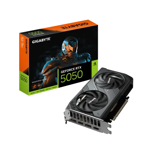 GIGABYTE GeForce RTX 5050 WINDFORCE OC 8G 8GB GDDR6 Graphics Card - GV-N5050WF2OC-8GD