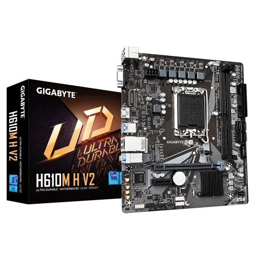 GIGABYTE H610M H V2 (rev. 1.0) micro-ATX Motherboard Intel H610 Chipset DDR5 PCIe 4.0 - GA-H610M-H-V2