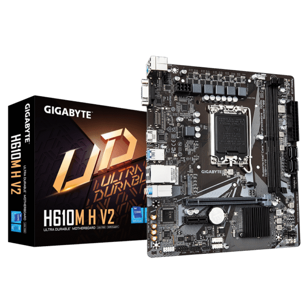 GIGABYTE H610M H V2 (rev. 1.0) micro-ATX Motherboard Intel H610 Chipset DDR5 PCIe 4.0 - GA-H610M-H-V2
