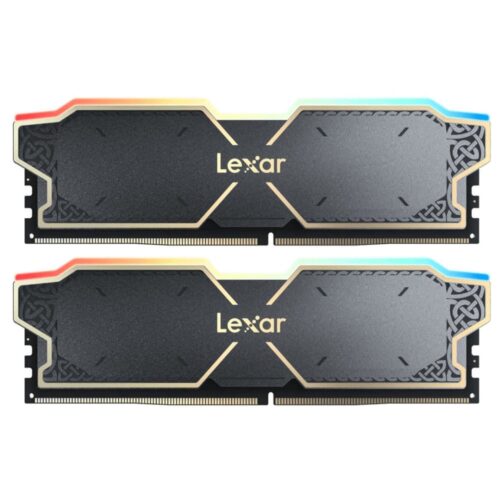 Lexar THOR RGB DDR5 Black | White Desktop Memory 32GB Kit (2 x 16GB) 6000MT/s CL38 1.35V with Intel XMP 3.0 and AMD EXPO - Black