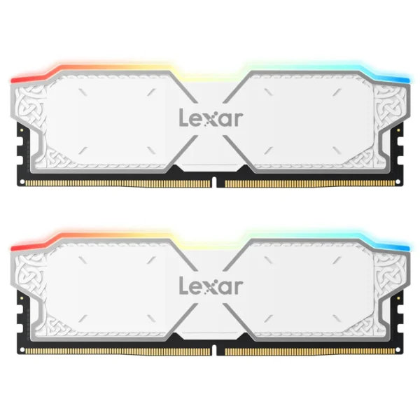 Lexar THOR RGB DDR5 Black | White Desktop Memory 32GB Kit (2 x 16GB) 6000MT/s CL38 1.35V with Intel XMP 3.0 and AMD EXPO