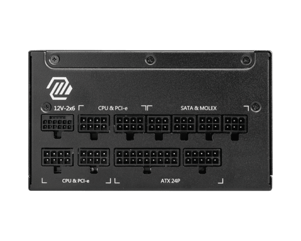 MSI MAG A1000GL PCIE5 Black 1000W 80 PLUS Gold Fully Modular Power Supply - MAG A1000GL PCIE5