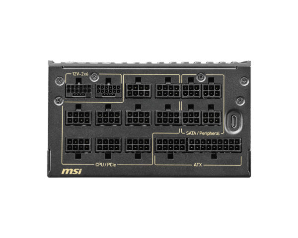 MSI MEG Ai1600T PCIE5 1600W 80 PLUS Titanium Fully Modular Power Supply - MEG Ai1600T PCIE5