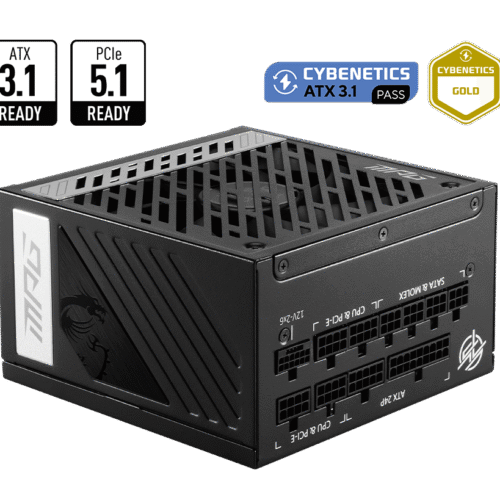 MSI MPG A1000G PCIE5 1000W 80 PLUS Gold Fully Modular Power Supply - MPG A1000G PCIE5