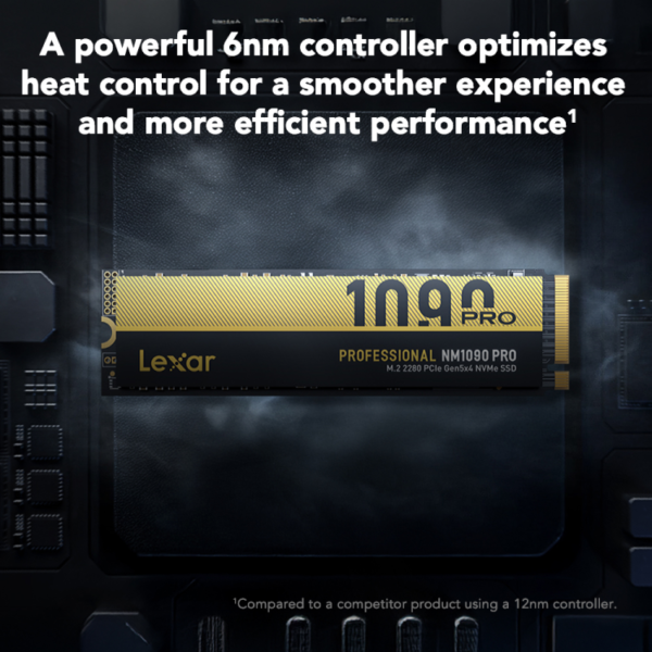 NM1090_PRO_4TB_Photo3 Lexar Professional NM1090 PRO PCIe 5.0 Gen5 NVMe M.2 2280 SSD 1TB 2TB 4TB 14000MB/s Read 13000MB/s Write with 232-Layer 3D TLC NAND