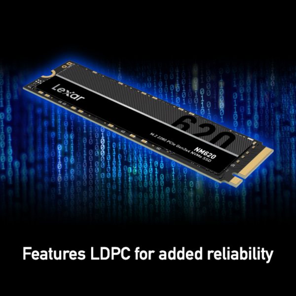 Lexar NM620 M.2 2280 PCIe Gen3x4 NVMe SSD with 3D TLC NAND Up to 3500MB/s Read 3000MB/s Write 256GB | 512GB | 1TB | 2TB