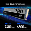 Lexar NM790 NVMe PCIe 4.0 Gen4 SSD M.2 2280 1TB 2TB 4TB 8TB (With or Without Heatsink) Up to 7400MB/s Read 6500MB/s Write 1000K IOPS 232-Layer TLC NAND