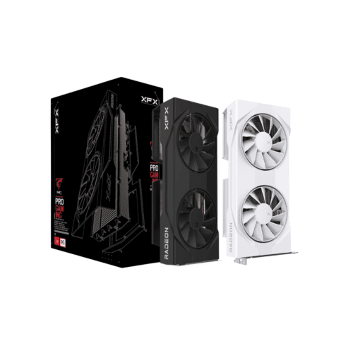 XFX Swift AMD Radeon RX 9060 XT OC Gaming Edition 16GB GDDR6 PCIe 5.0 Graphics Card High Performance Dual Fan Cooling Design - RX-96TSW16BQ (Black) | RX-96TSW16WQ (White)