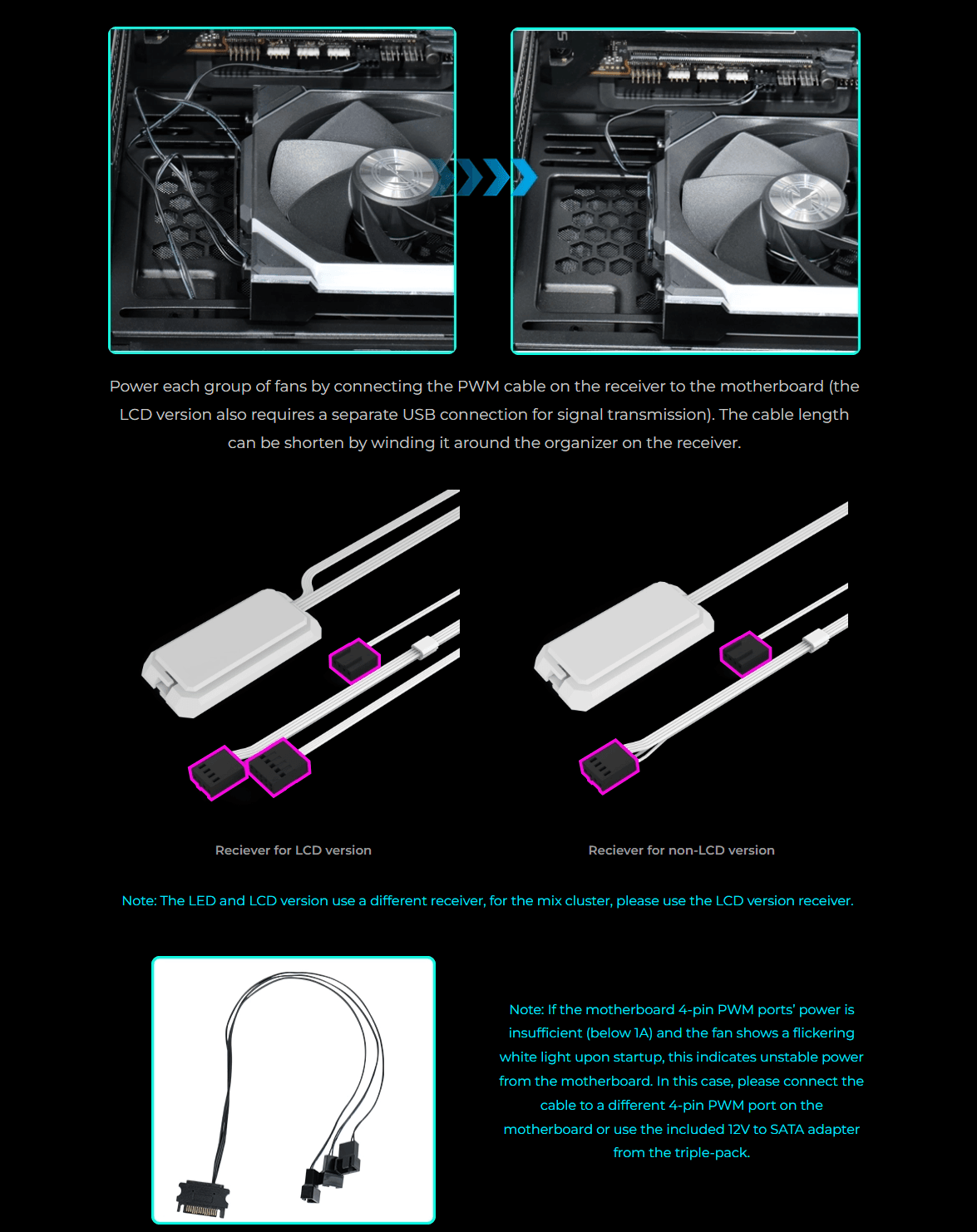 Lian Li UNI Fan SL Wireless ARGB 120mm Cooling Fan with Optional LCD Display | Normal or Reverse Blade | 1-pack | 3-pack | Black | White