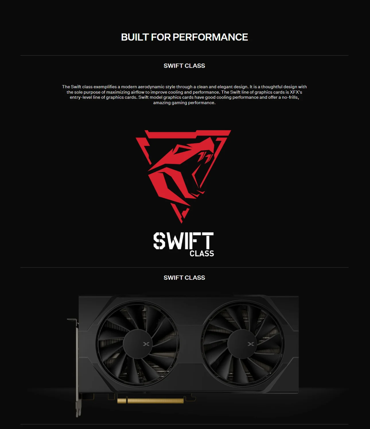 XFX Swift AMD Radeon RX 9060 XT OC Gaming Edition 16GB GDDR6 PCIe 5.0 Graphics Card High Performance Dual Fan Cooling Design - RX-96TSW16BQ (Black) | RX-96TSW16WQ (White)