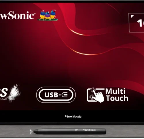 ViewSonic TD1655 16-Inch Full HD IPS Portable Touch Monitor with 10-Point Multi-Touch and Dual USB-C 60W Power Delivery - TD1655
