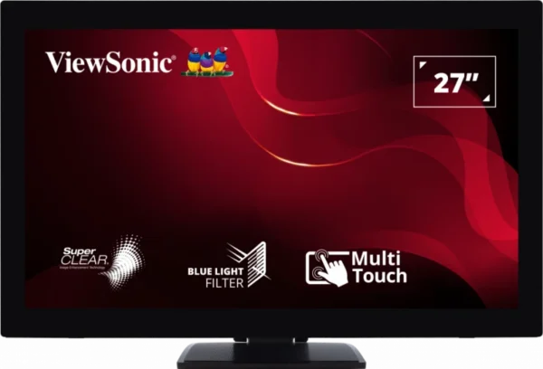 ViewSonic TD2760 27-Inch Full HD VA Touch Monitor with 10-Point Multi-Touch, SuperClear® Technology, HDMI, DisplayPort, VGA, USB, RS232, and VESA Compatibility - TD2760