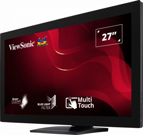 ViewSonic TD2760 27-Inch Full HD VA Touch Monitor with 10-Point Multi-Touch, SuperClear® Technology, HDMI, DisplayPort, VGA, USB, RS232, and VESA Compatibility - TD2760