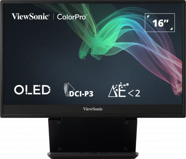 ViewSonic VP16-OLED 15.6-Inch OLED Portable Monitor with 1.07B Colors 100% DCI-P3 Pantone Validated - VP16-OLED