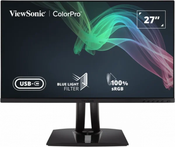 ViewSonic VP2756-2K 27-Inch 2K QHD Pantone Validated 100% sRGB Factory Pre-Calibrated Monitor with 60W USB-C - VP2756-2K