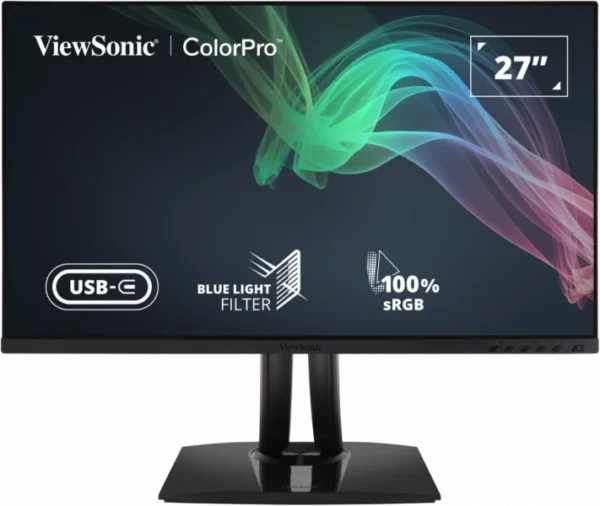 ViewSonic VP2756-4K 27-Inch 4K UHD IPS Monitor with Pantone Validation, 100% sRGB, 60W USB-C, HDMI, DisplayPort, and Ergonomic Stand - VP2756-4K