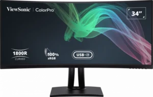 ViewSonic VP3481a 34-Inch UWQHD+ Pantone Validated 100% sRGB Curved Monitor with Docking Station - VP3481A