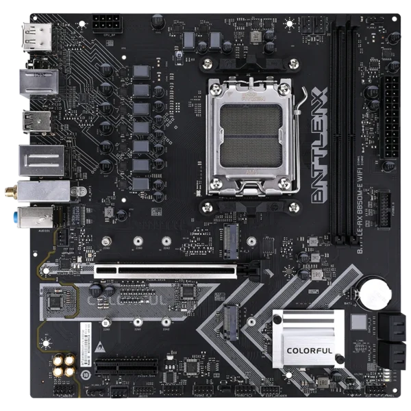 Colorful BATTLE-AX B850M-E WIFI V14 Micro-ATX Motherboard with AMD B850 Chipset, AM5 Socket, DDR5 96GB, PCIe 5.0, WiFi 6, Bluetooth 5.2 - B850M-E-WIFI-V14