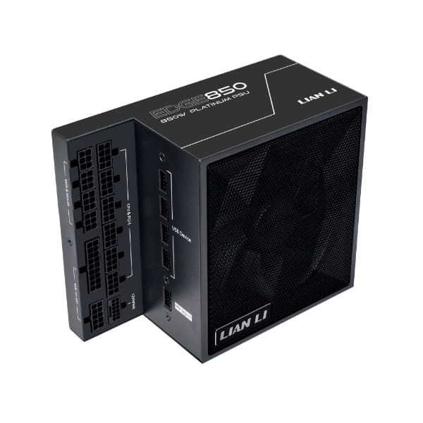 Lian Li EDGE Power Supply 850W | 1000W | 1300W ATX 3.1 80 PLUS Platinum Fully Modular L-Shape Design with USB 2.0 Hub | Black | White - EG0850 EG1000 EG1300