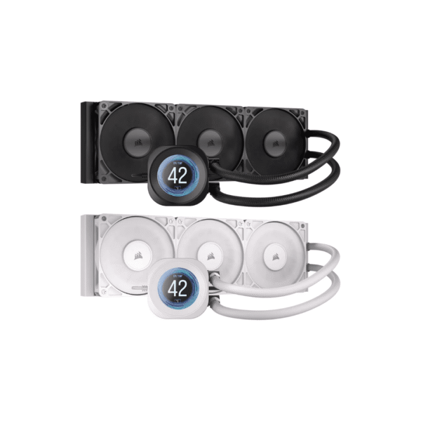 CORSAIR NAUTILUS 360 RS LCD Liquid CPU Cooler 360mm AIO with 2.1" IPS Display - CW-9061033-WW (Black) | CW-9061034-WW (White)