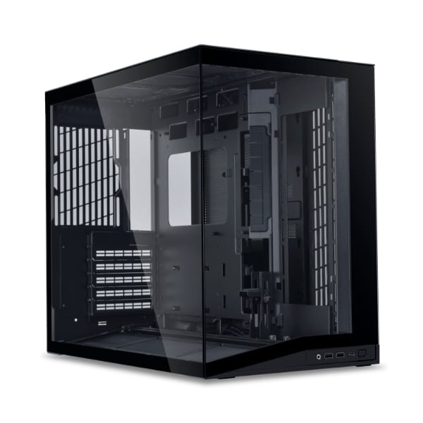 Lian Li O11 Dynamic Mini V2 Compact ATX Mid-Tower Case Tempered Glass Black | Flow version comes with 5 Reverse Blade Fans
