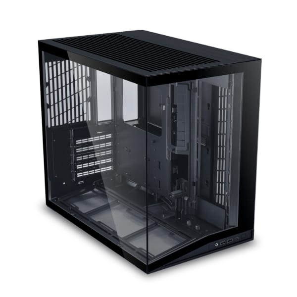 Lian Li O11 Dynamic Mini V2 Compact ATX Mid-Tower Case Tempered Glass Black | Flow version comes with 5 Reverse Blade Fans