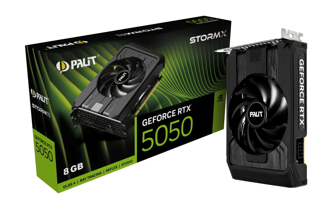 Palit GeForce RTX 5050 StormX 8GB GDDR6 128-bit PCIe 5.0 Graphics Card – NE65050019P1-GB2070F