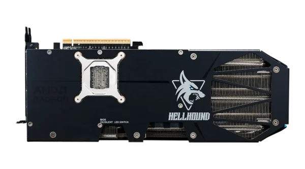 PowerColor Hellhound AMD Radeon RX 9070 XT 16GB GDDR6 PCIe 5.0 4096 Stream Processors 3010MHz Boost with Triple-Ring Fan - RX9070XT 16G-L/OC