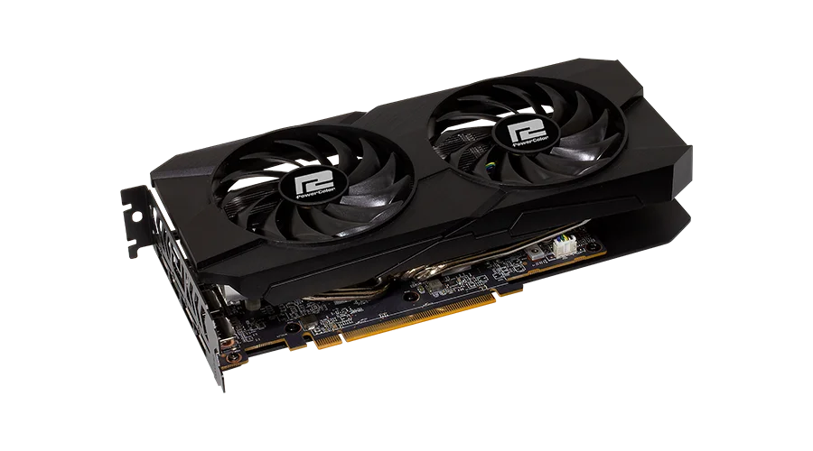 PowerColor Fighter AMD Radeon RX 7600 8GB GDDR6 PCIe 4.0 2048 Stream Processors 2655MHz Boost with Dual 90mm Fans - RX7600 8G-F/V2 4 PowerColor Fighter AMD Radeon RX 7600 8GB GDDR6 PCIe 4.0 2048 Stream Processors 2655MHz Boost with Dual 90mm Fans - RX7600 8G-F/V2 - Image 4
