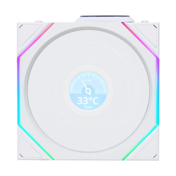 Lian Li UNI FAN TL LCD Wireless Case Fans 120mm 140mm with 1.6-inch LCD Display 2.4 GHz Wireless Control RGB | 1-pack | 3-pack | Black | White | Normal and Reverse Airflow
