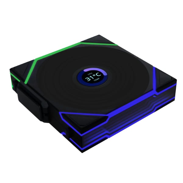 Lian Li UNI FAN TL LCD Wireless Case Fans 120mm 140mm with 1.6-inch LCD Display 2.4 GHz Wireless Control RGB | 1-pack | 3-pack | Black | White | Normal and Reverse Airflow