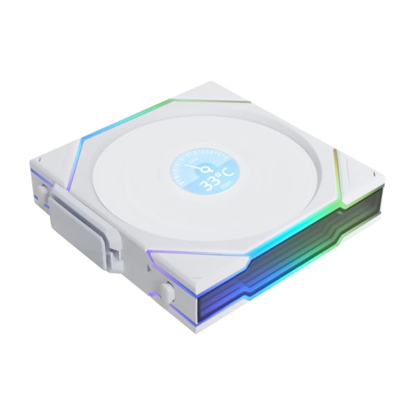 Lian Li UNI FAN TL LCD Wireless Case Fans 120mm 140mm with 1.6-inch LCD Display 2.4 GHz Wireless Control RGB | 1-pack | 3-pack | Black | White | Normal and Reverse Airflow