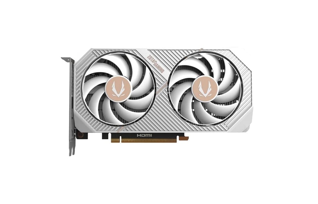 ZOTAC GAMING GeForce RTX 5060 Twin Edge OC White Edition 8GB  GDDR7 PCIe 2527MHz 3840 CUDA Cores Dual Fan