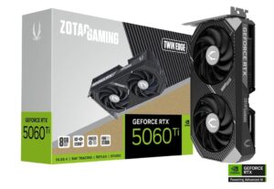ZOTAC GAMING GeForce RTX 5060 Ti 8GB Twin Edge GDDR7 PCIe 5.0 2572MHz 4608 CUDA Cores Dual Fan - ZT-B50610E-10M