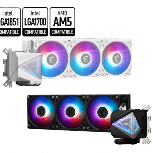 MSI MAG CoreLiquid I360 360mm AIO Liquid Cooler for Intel LGA 1851/1700 and AMD AM5/AM4, ARGB Gen2 Lighting - MAG CORELIQUID I360